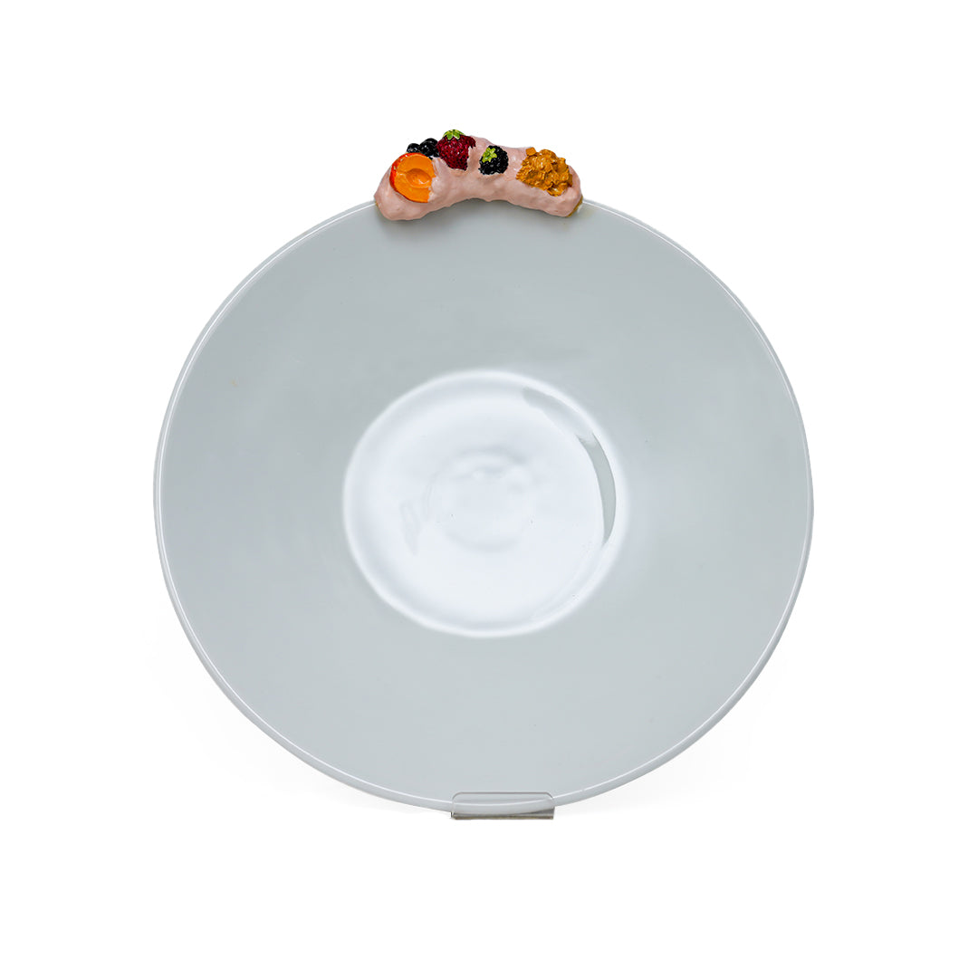 CIOTOLA CON DECOR DI YOGURT ALLA FRUTTA