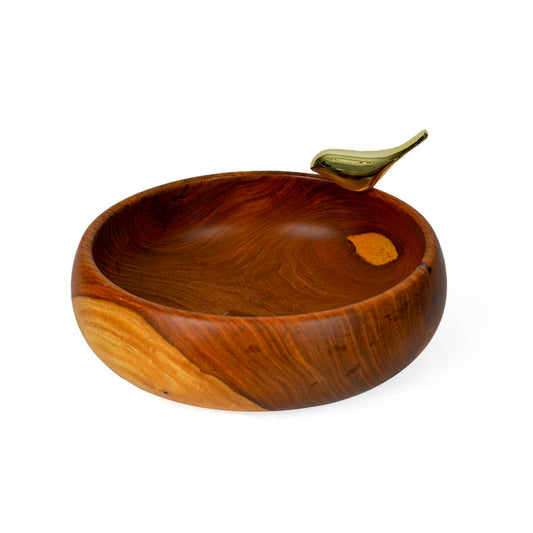 WOOD BOWL W. BIRD
