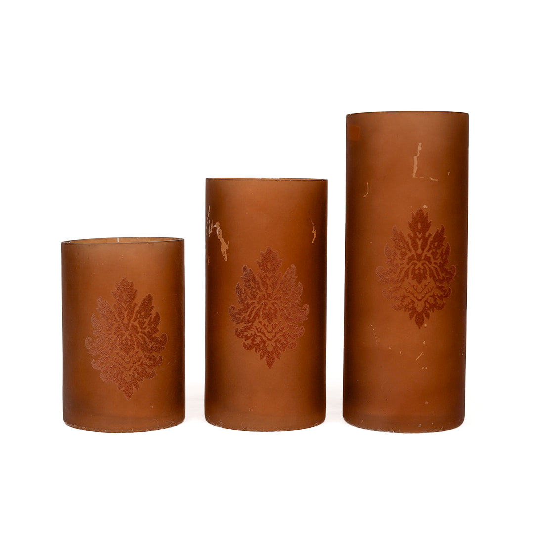 Wrapped Scented Pillar Candles