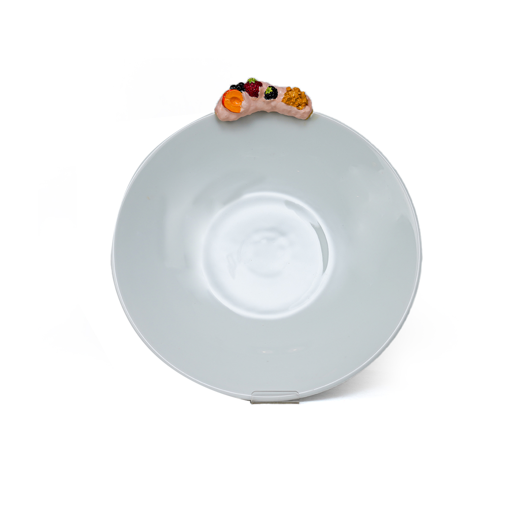 CIOTOLA CON DECOR DI YOGURT ALLA FRUTTA